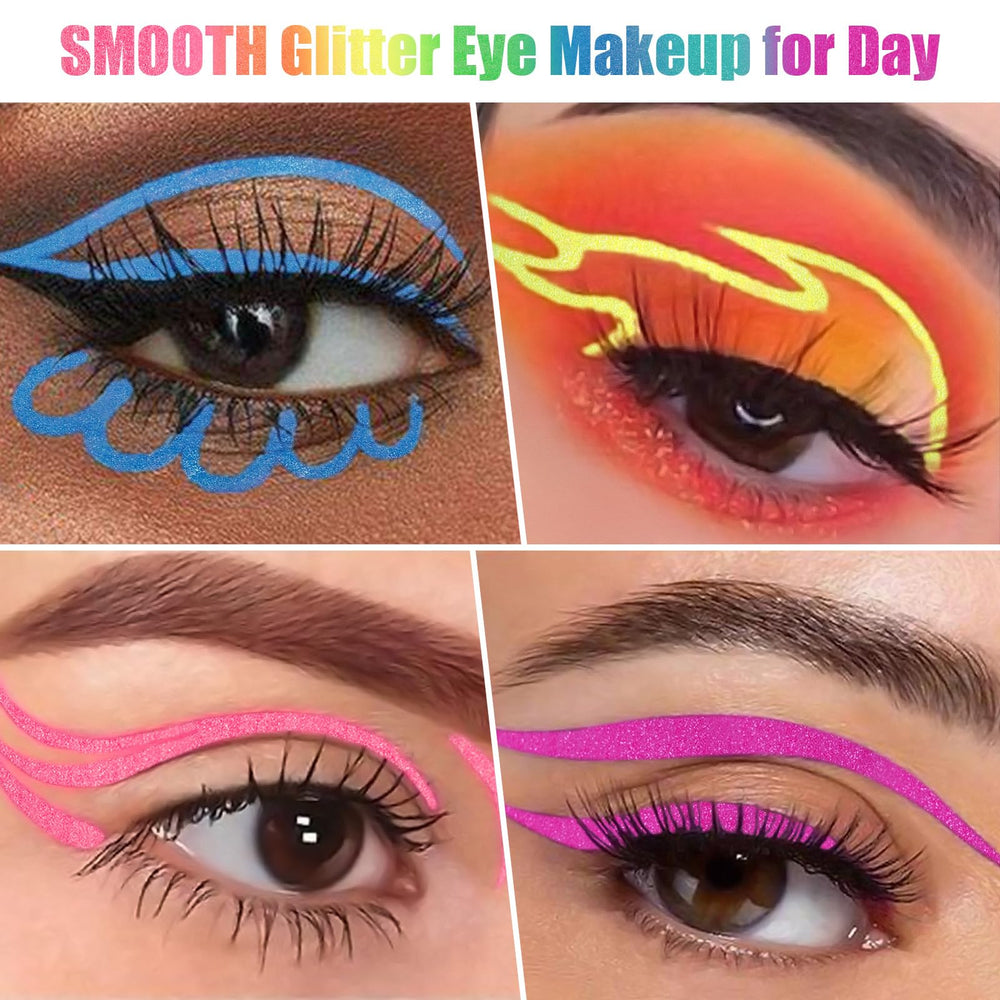 BOBISUKA eyeliners glowing under blacklight delivering UV party impact