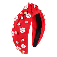 boderier front view red headband showing full design and team-friendly look