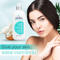 Body Drench lotion texture close-up showing lightweight moisturizing benefit