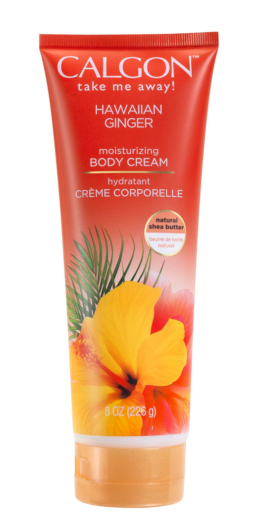 Body Fantasies jar front view showing Hawaiian Ginger scent and benefit of moisturizing