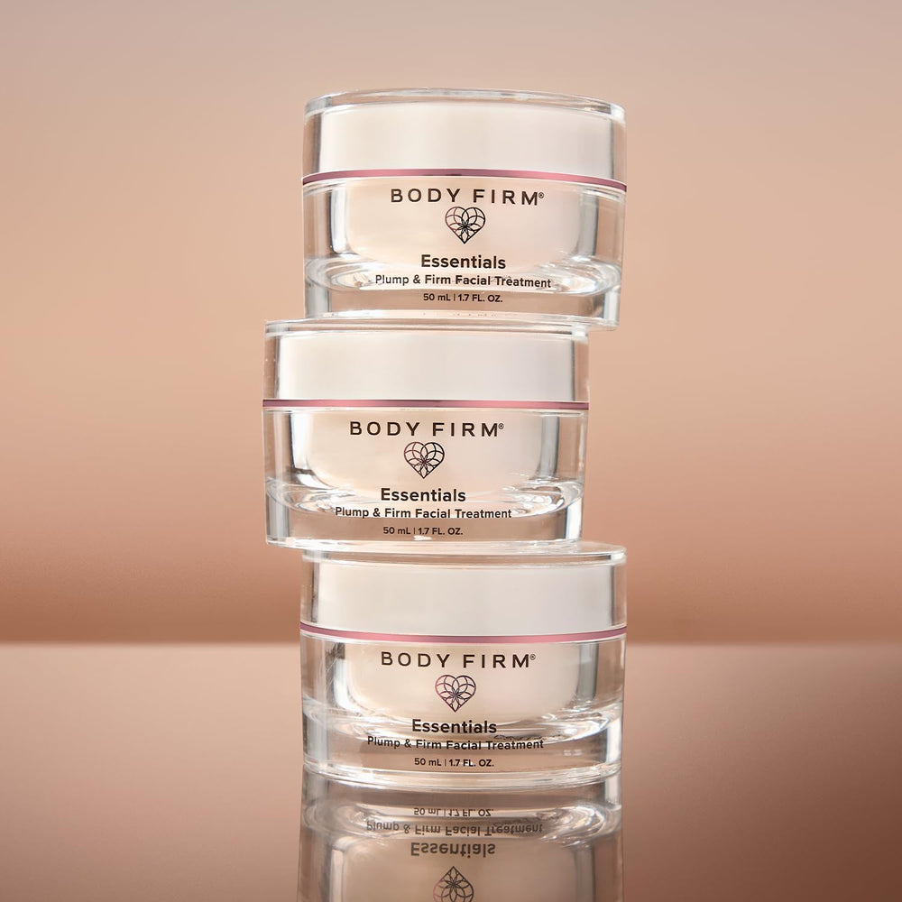 BODY FIRM label close-up highlighting TruFirm Complex and ingredient transparency benefits