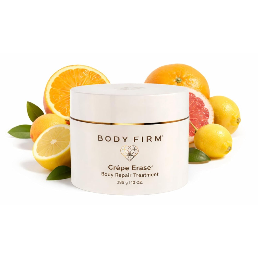 BODY FIRM front jar showing packaging and citrus scent benefit