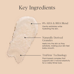BODY FIRM cream texture close-up highlighting smooth consistency benefit: gentle application