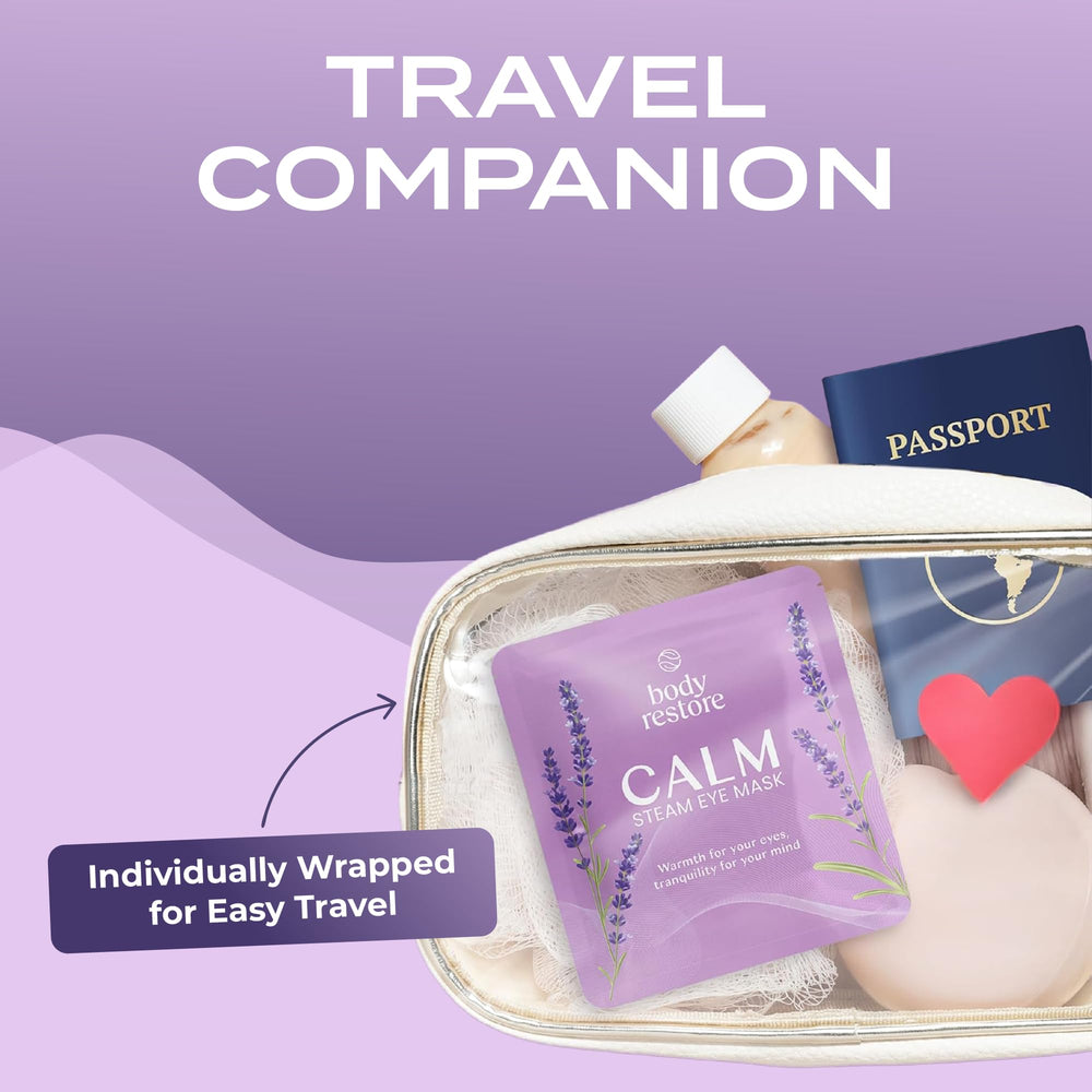 Body Restore mask tucked inside travel bag illustrating portability and on-the-go use