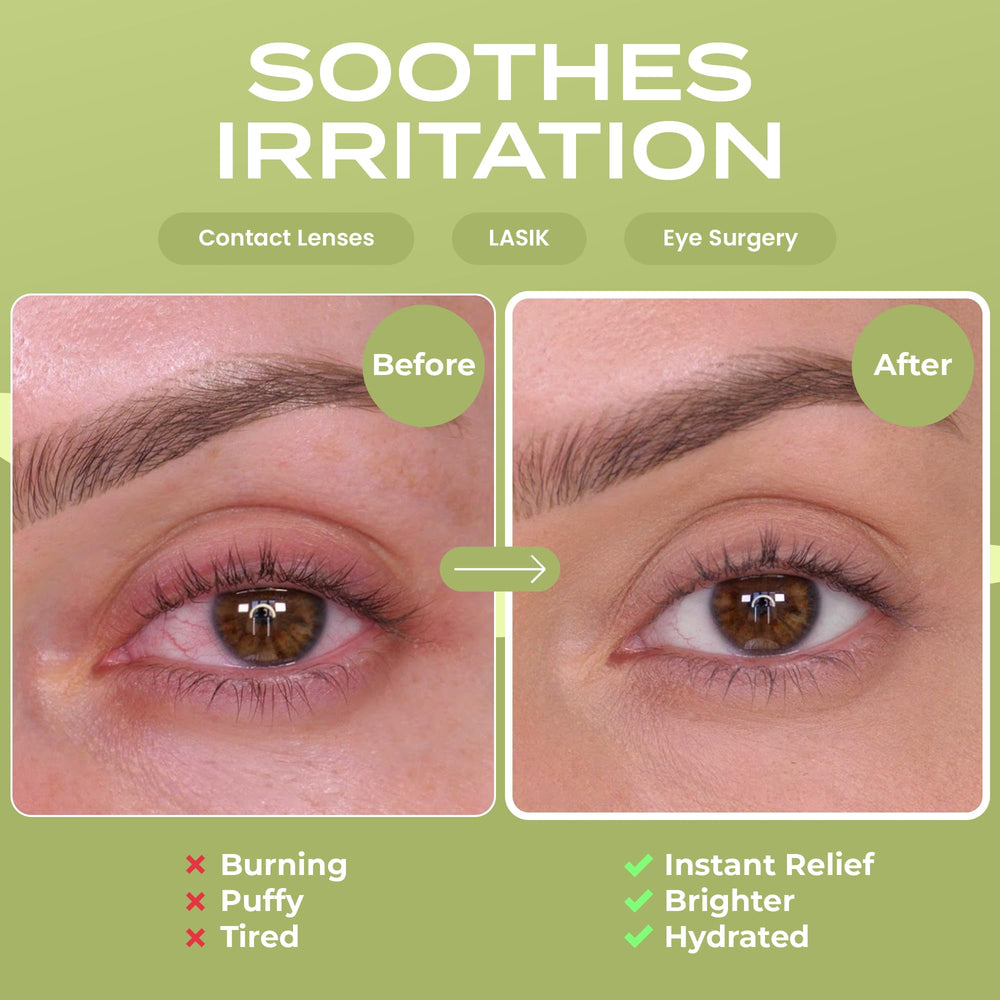 Body Restore mask worn on face demonstrating soothing warmth and light blocking