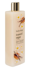 Bodycology toasted sugar foamy lather on hand illustrating rich cleansing benefit
