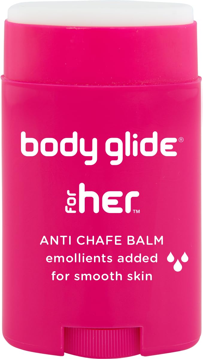 BodyGlide For Her front label showing product name and size, clear protection benefit
