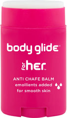BodyGlide For Her front label showing product name and size, clear protection benefit