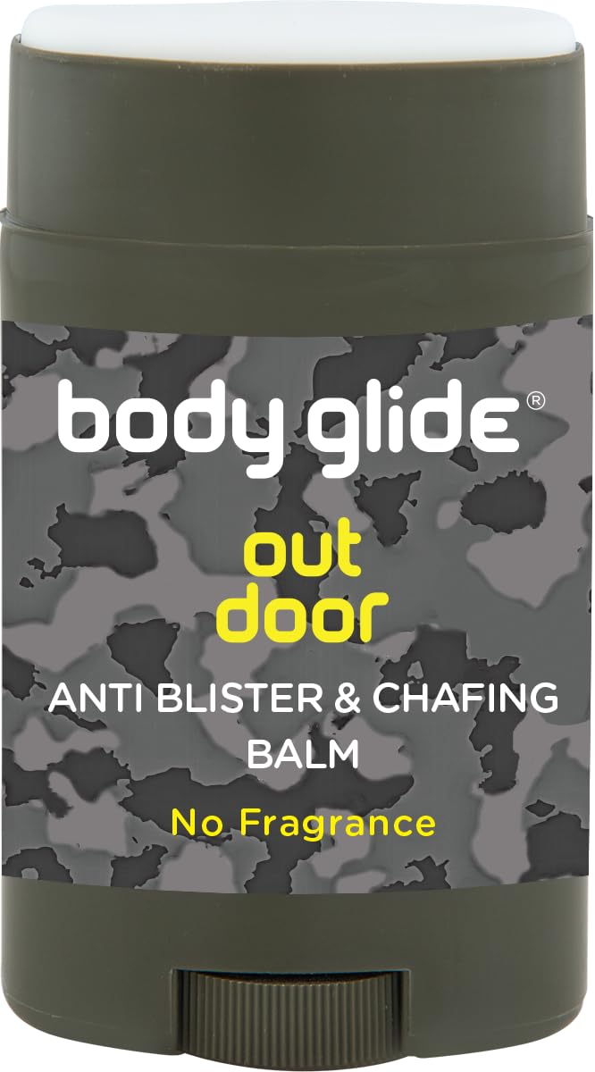 BodyGlide front packaging shown with clear label and compact size benefit