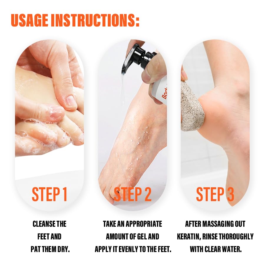 Bodylife foot care routine setting with towel and pumice suggesting easy use benefit