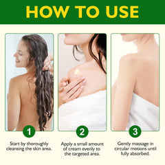 BOIUOITI applying cream to décolletage and hands illustrating multi-area nourishment benefit
