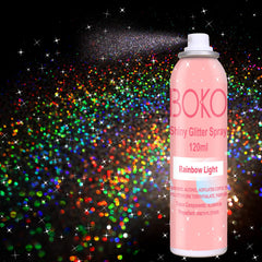 Boko front packaging showing holographic silver bottle and label benefit shine