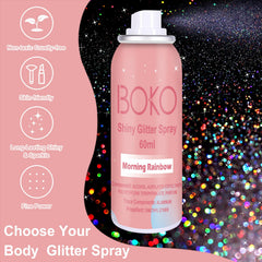 Boko spray motion close-up showing mist and quick-dry action for fast application benefit