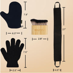 BOLITFU exfoliating glove texture preps skin for longer tan