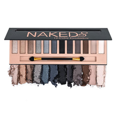 BOLOPER front packaging palette showing all twelve shades and travel-ready layout benefit