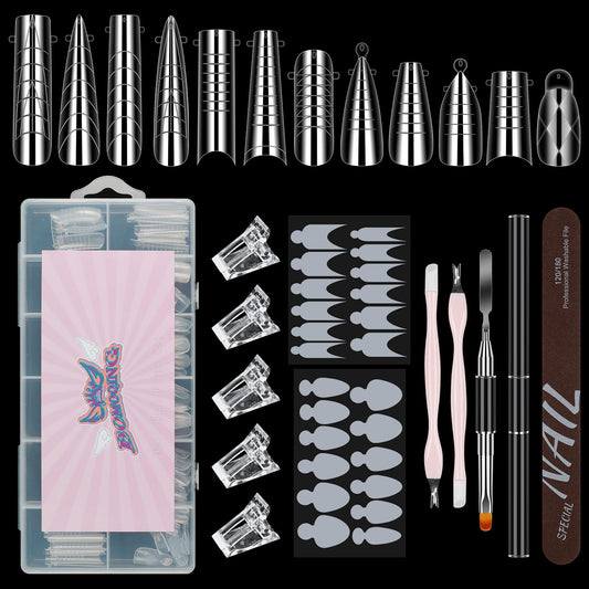 BOMOQING kit front view showing all included dual forms and tools for fast setup