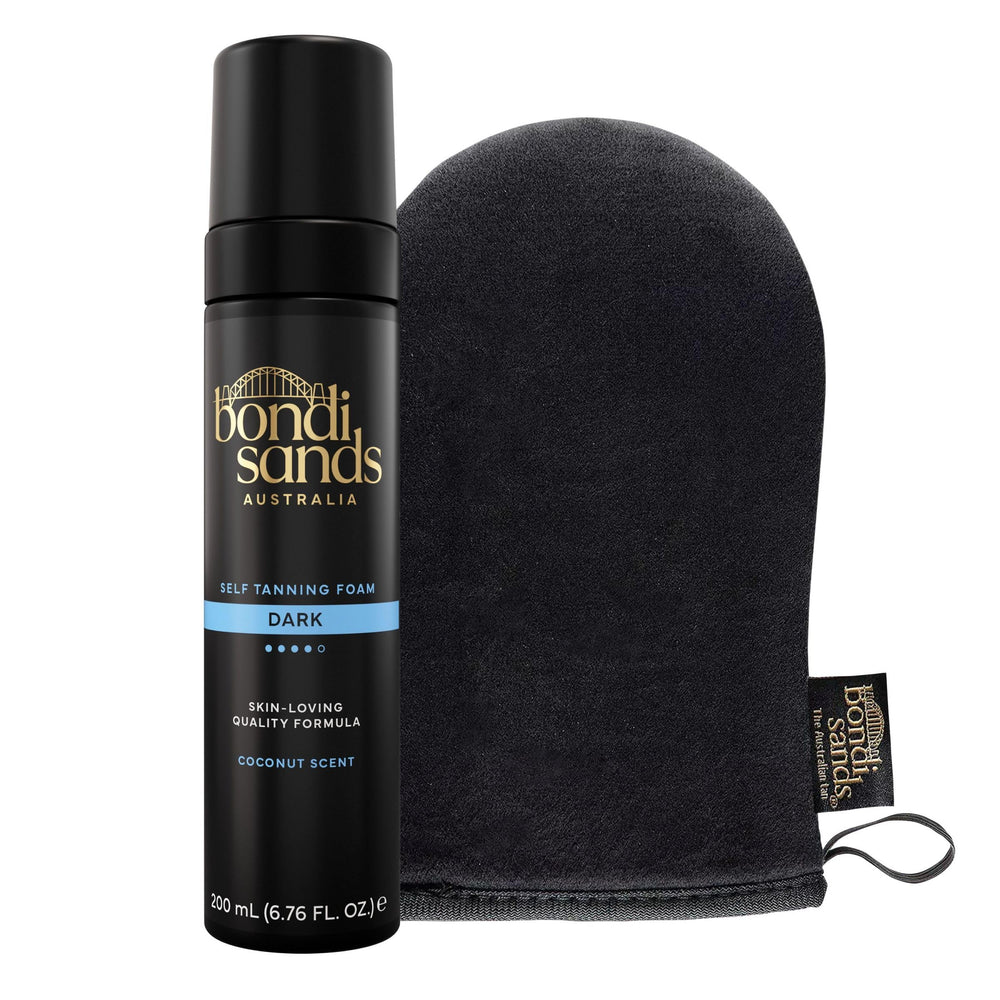 Bondi Sands product front packaging showing dark foam for effortless bronze