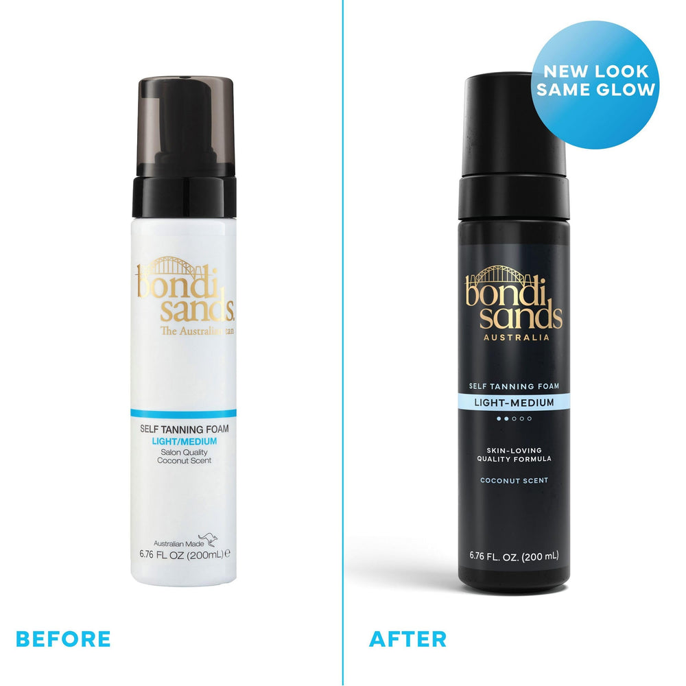 Bondi Sands foam pump dispenser delivering lightweight mousse for quick coverage