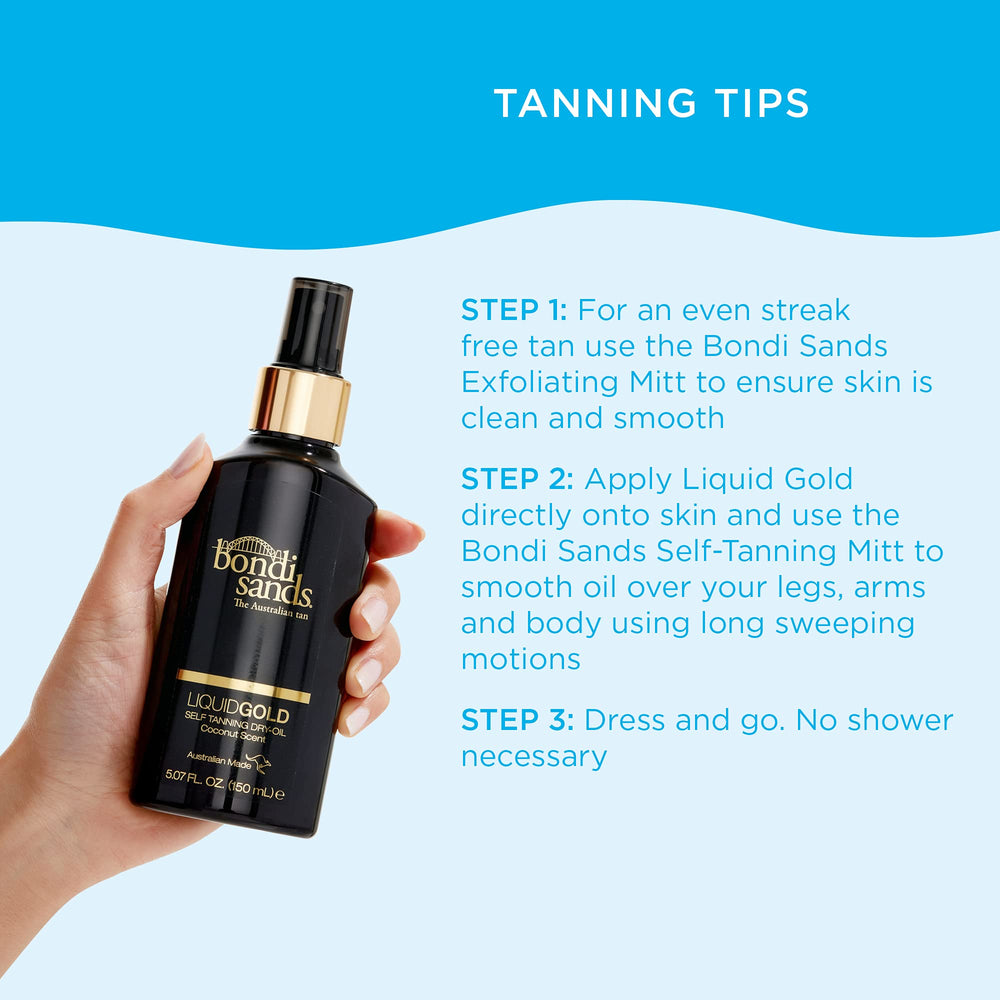 Bondi Sands in lifestyle beach setting showing sun-kissed radiant glow benefit