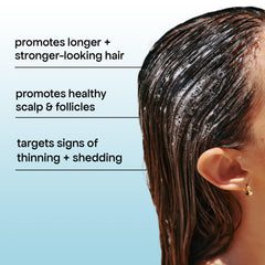 BondiBoost conditioner creamy texture on fingers, shows nourishing slip and detangling