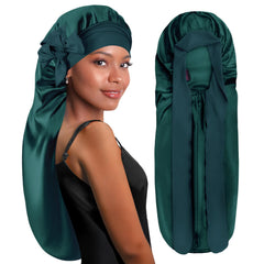 BONNET QUEEN front view darkish green bonnet showing roomy design and protection