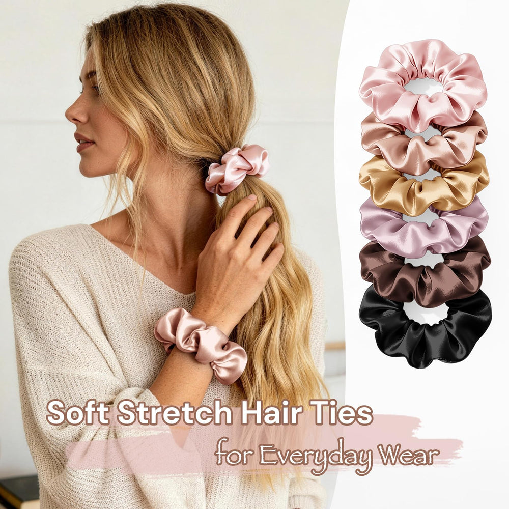 BONNET QUEEN scrunchie in hand showing size and stretch for easy comparison