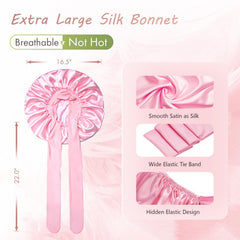 BONNET QUEEN inner satin texture close-up protecting hair moisture