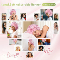BONNET QUEEN worn by model sleeping to show overnight hold benefit