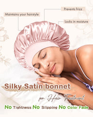 BONNET QUEEN smooth satin texture close-up highlighting gentle hair protection