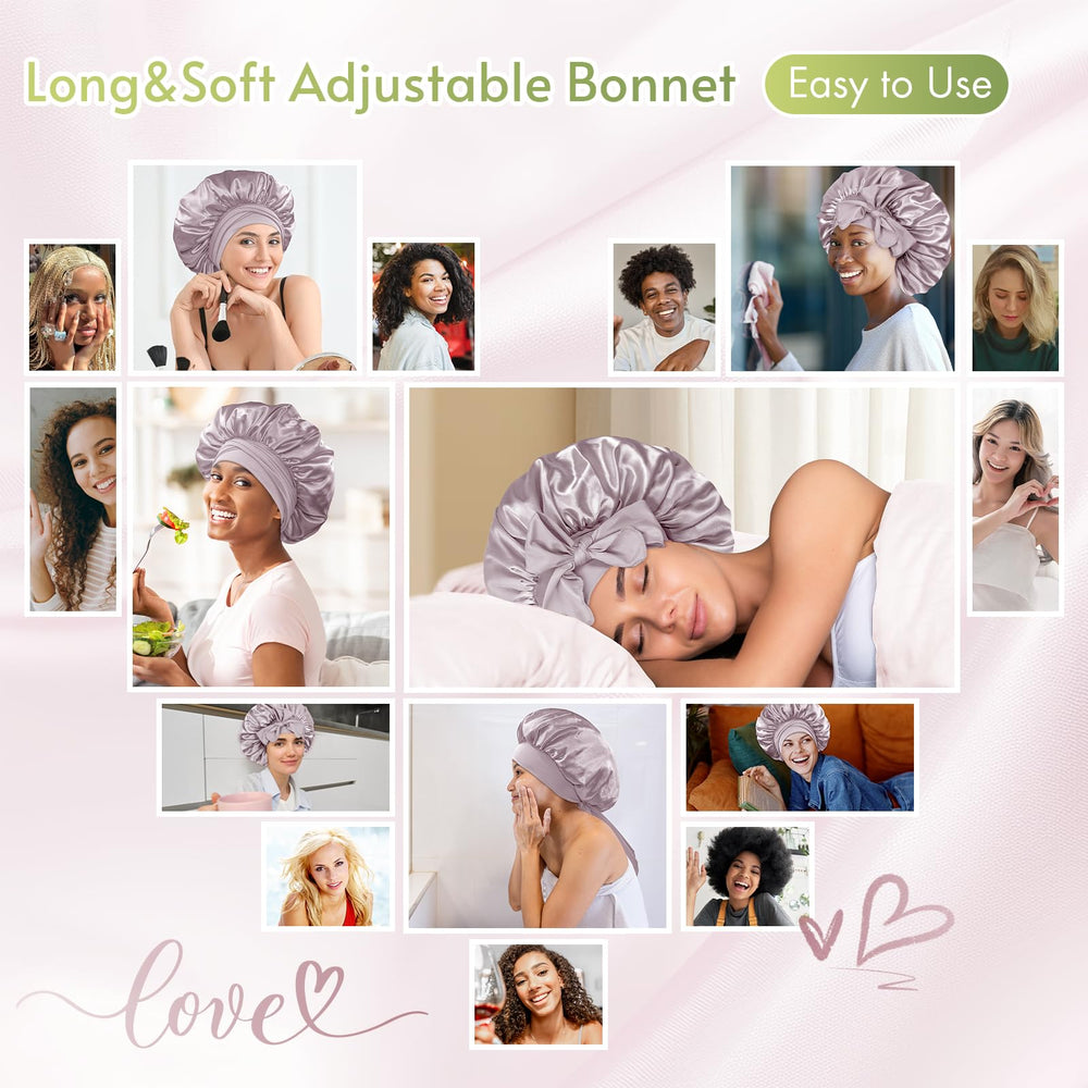 BONNET QUEEN protecting wig and edges while sleeping to keep hairline neat