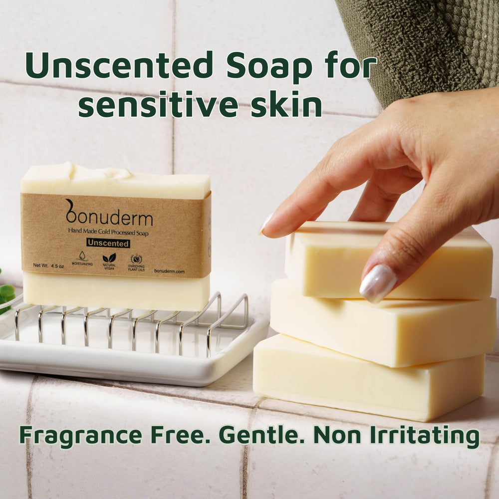 bonuderm close-up of soap texture revealing rich, moisturizing surface