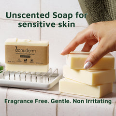 bonuderm close-up of soap texture revealing rich, moisturizing surface