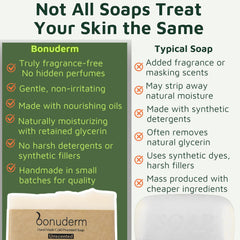 bonuderm natural oils and raw shea butter arranged to show nourishing ingredients