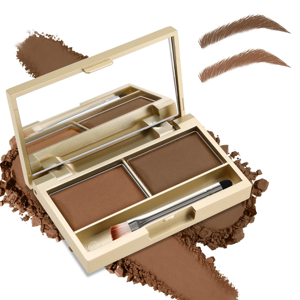 Boobeen front compact open showing two shades and mirror, portable convenience