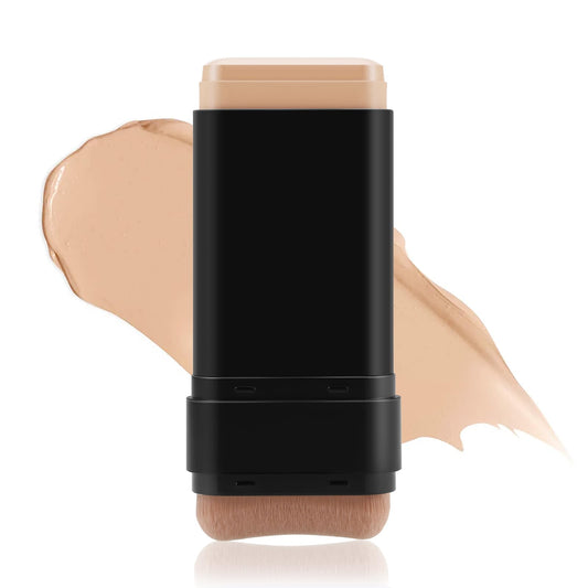 Boobeen foundation stick front packaging showing compact, travel-ready design and coverage benefit