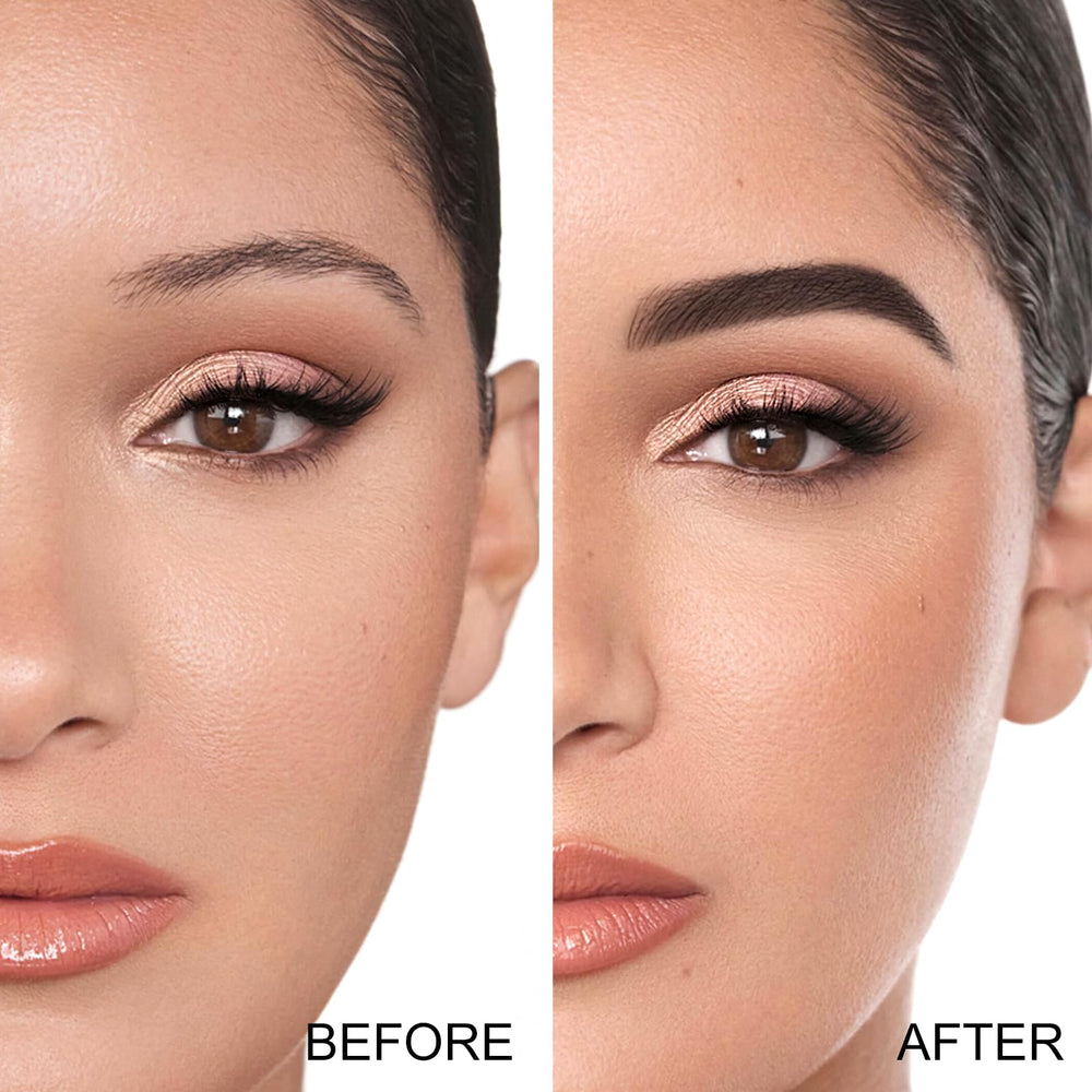 Boobeen two shades closeup demonstrating blendable powders for natural fill