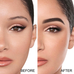 Boobeen two shades closeup demonstrating blendable powders for natural fill