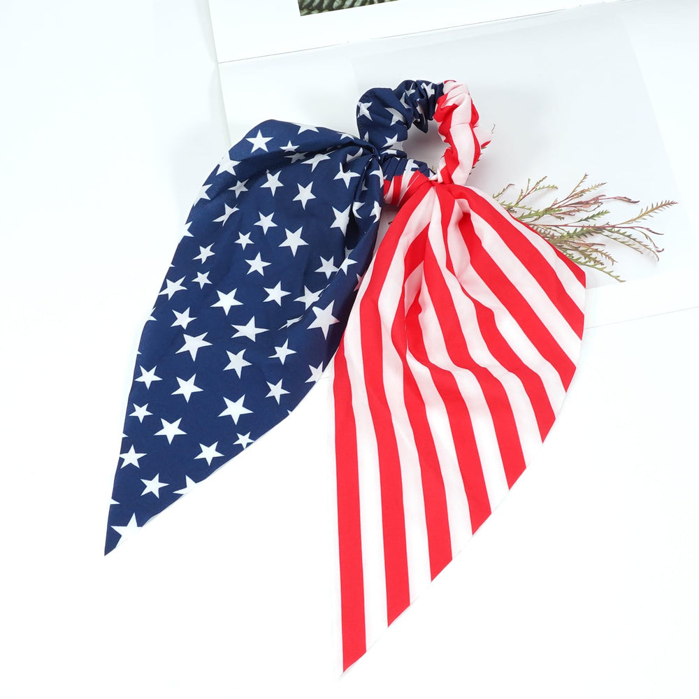 Bookay scrunchie worn at backyard party showing celebratory accessory