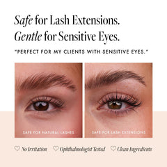 Borboleta in use nighttime application along upper lash line for ease