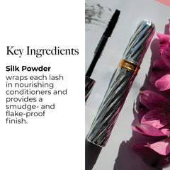 Borghese mascara on vanity with skincare items suggesting spa-inspired beauty routine benefits