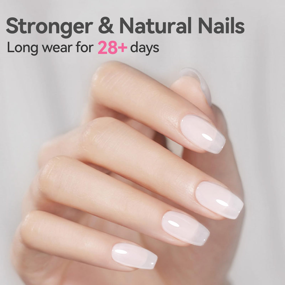 born pretty apex compare before and after strengthening for visible nail structure