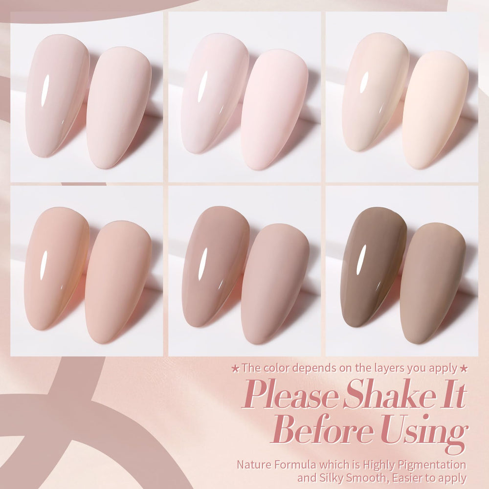 Born Pretty polished fingernails in neutral shades showing wearable look benefit everyday style