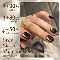 BORN PRETTY demonstrating magnet over nail to form cat-eye effect benefit