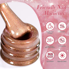 Born Pretty before and after wear comparison demonstrating long-lasting shine