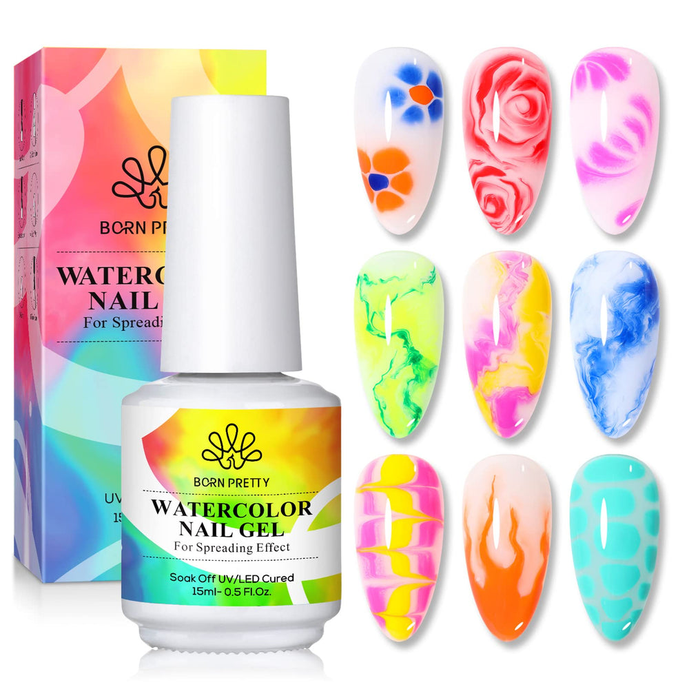 Born Pretty front bottle view showing clear gel and easy application benefit