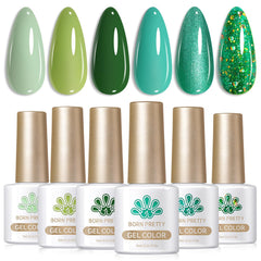 Born Pretty bottle close-up avocado green shade with smooth coverage benefit
