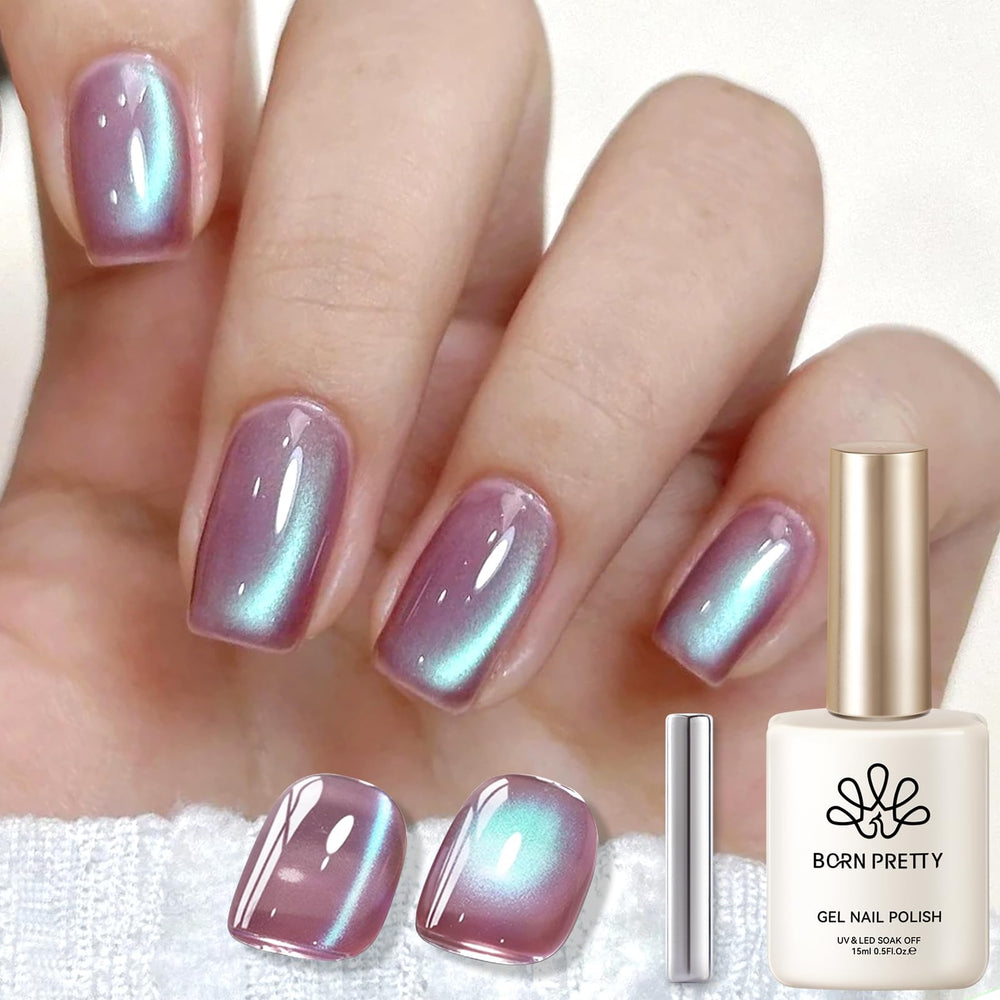 Born Pretty bottle front showing hyacinth purple color and easy application benefit