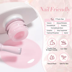 Born Pretty bottle next to coin for scale showing compact 15ml size benefit