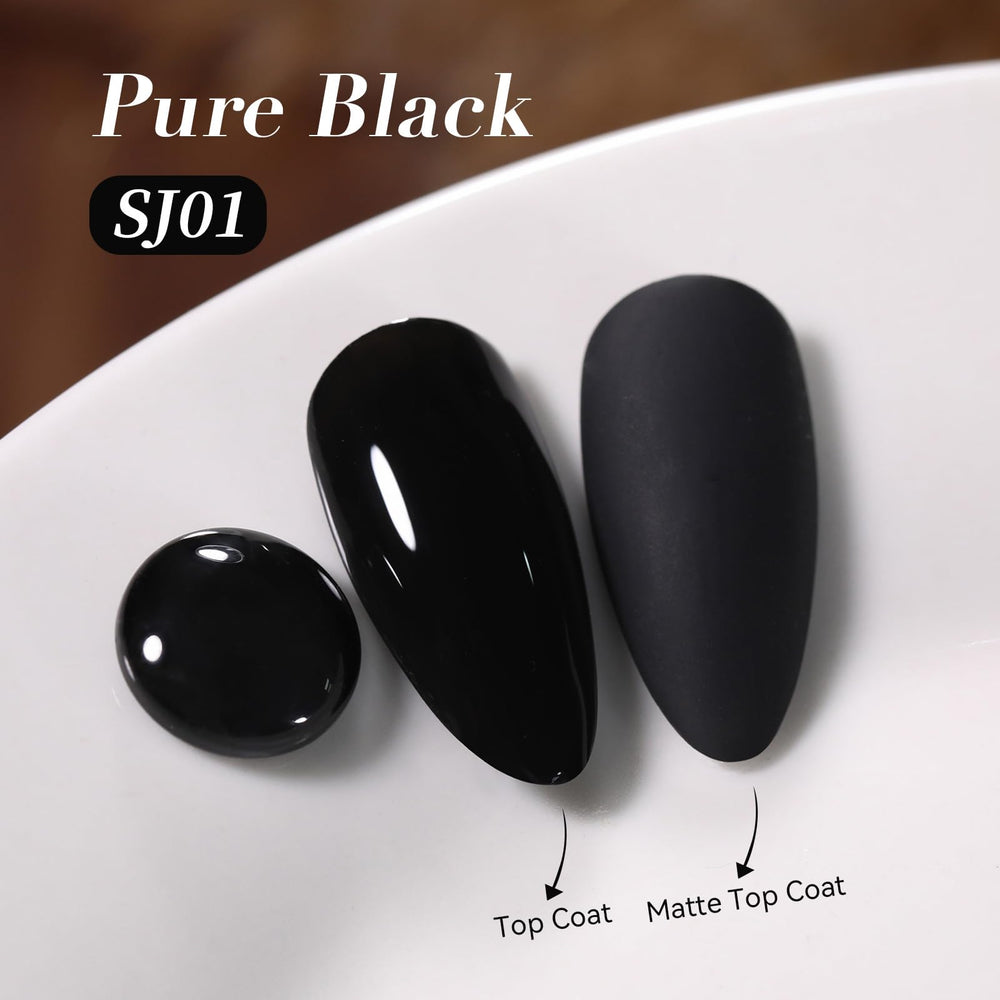 Born Pretty brush close-up applying smooth black gel for precise strokes