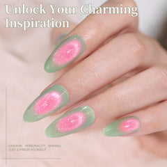 Born Pretty magnetic cat-eye effect on nail with vivid stripe and reflective depth benefit